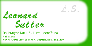 leonard suller business card